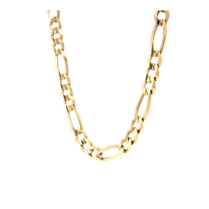 Figaro Chain Necklace in 14k Yellow Gold