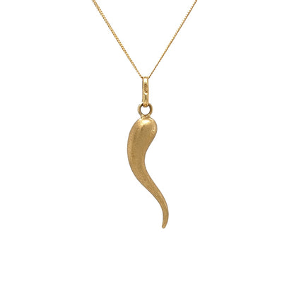 Cornicello Pendant Necklace in 14k Yellow Gold