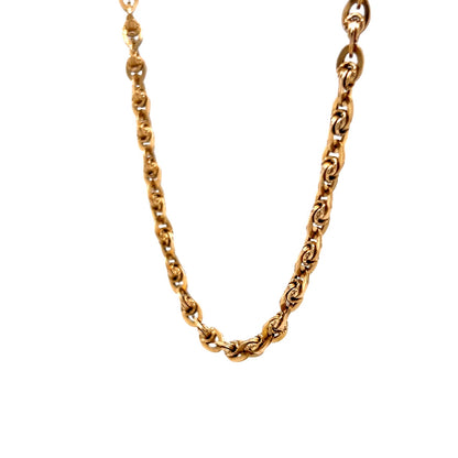 Antique Victorian Chain Necklace in 14k Yellow Gold