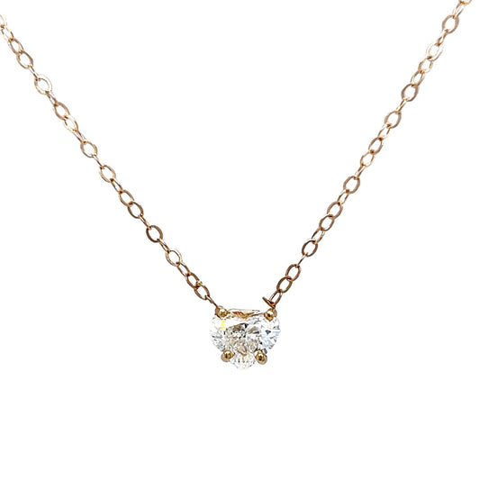 .77 Heart Pendant Necklace in 14k Yellow Gold