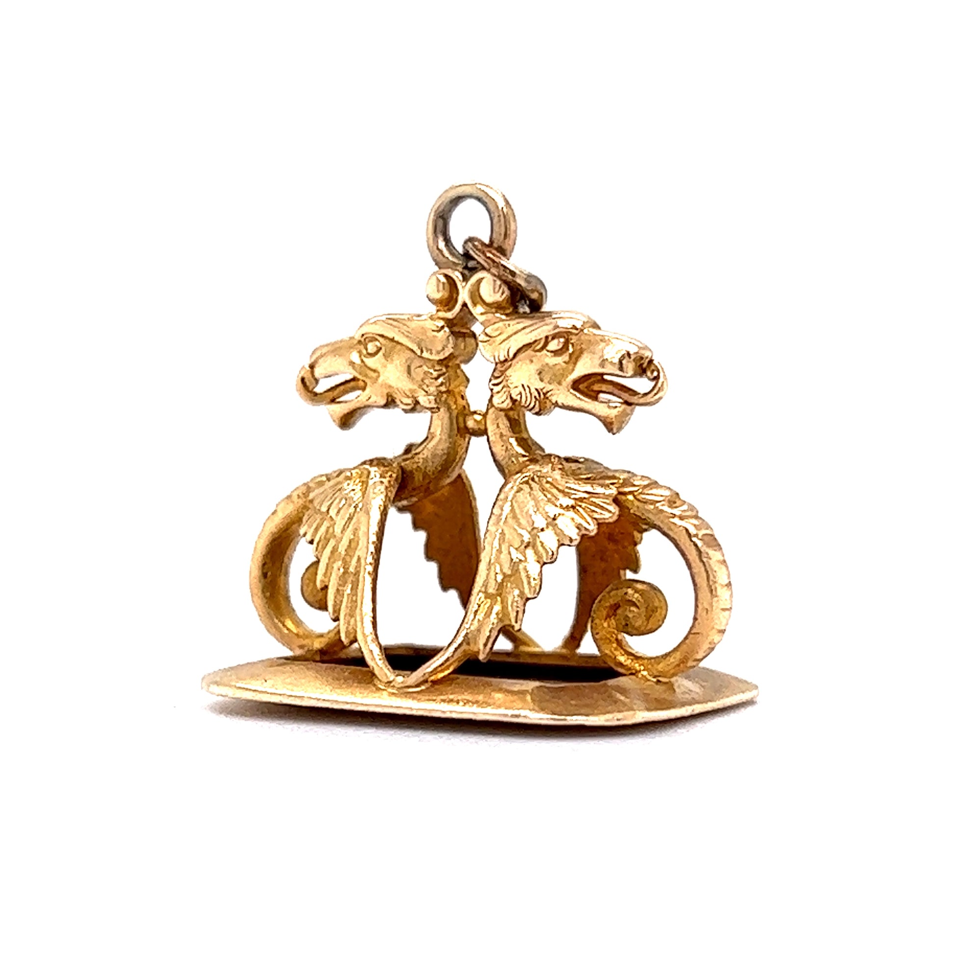 5 Pcs Necklace Connectors Dragon Charms Jewelry Making Vintage Antique