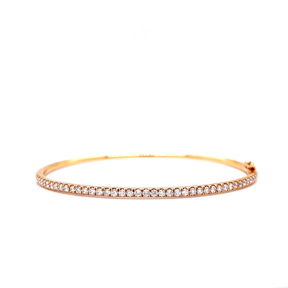 1.00 Carat Diamond Bangle Bracelet in 18k Yellow Gold
