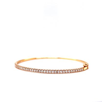 1.00 Carat Diamond Bangle Bracelet in 18k Yellow Gold