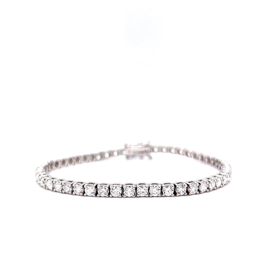 5.30 Carat Diamond Tennis Bracelet in 14k White Gold