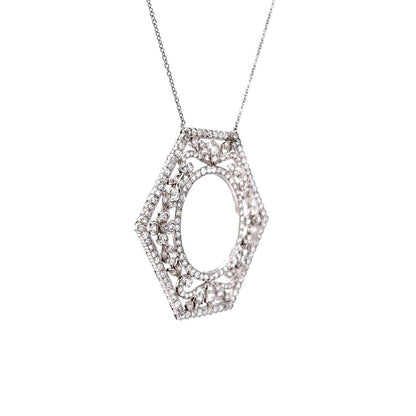 5.00 Carat Antique Art Deco Diamond Necklace in Platinum