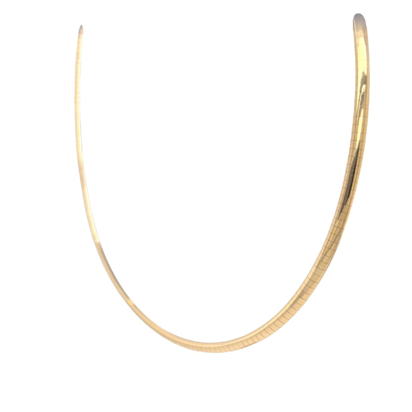 Smooth Yellow Gold Necklace 18 inches in 14k