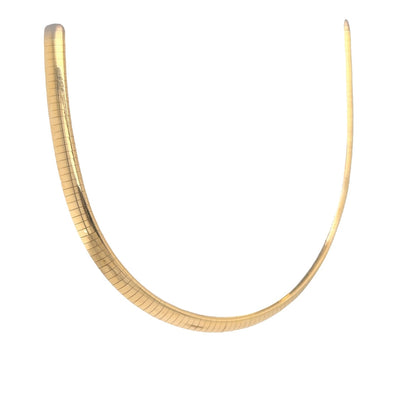 Mid-Century Omega Necklace in 14k Yellow Gold