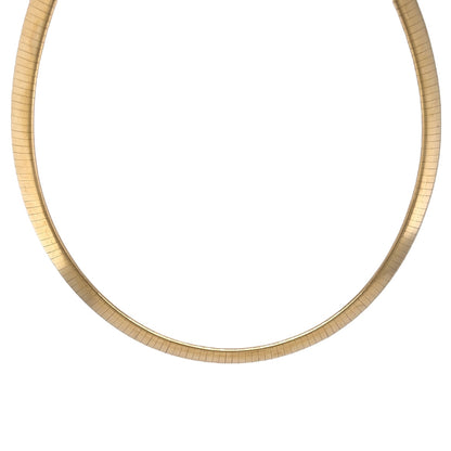 Thick Omega Necklace in 14k Yellow Gold