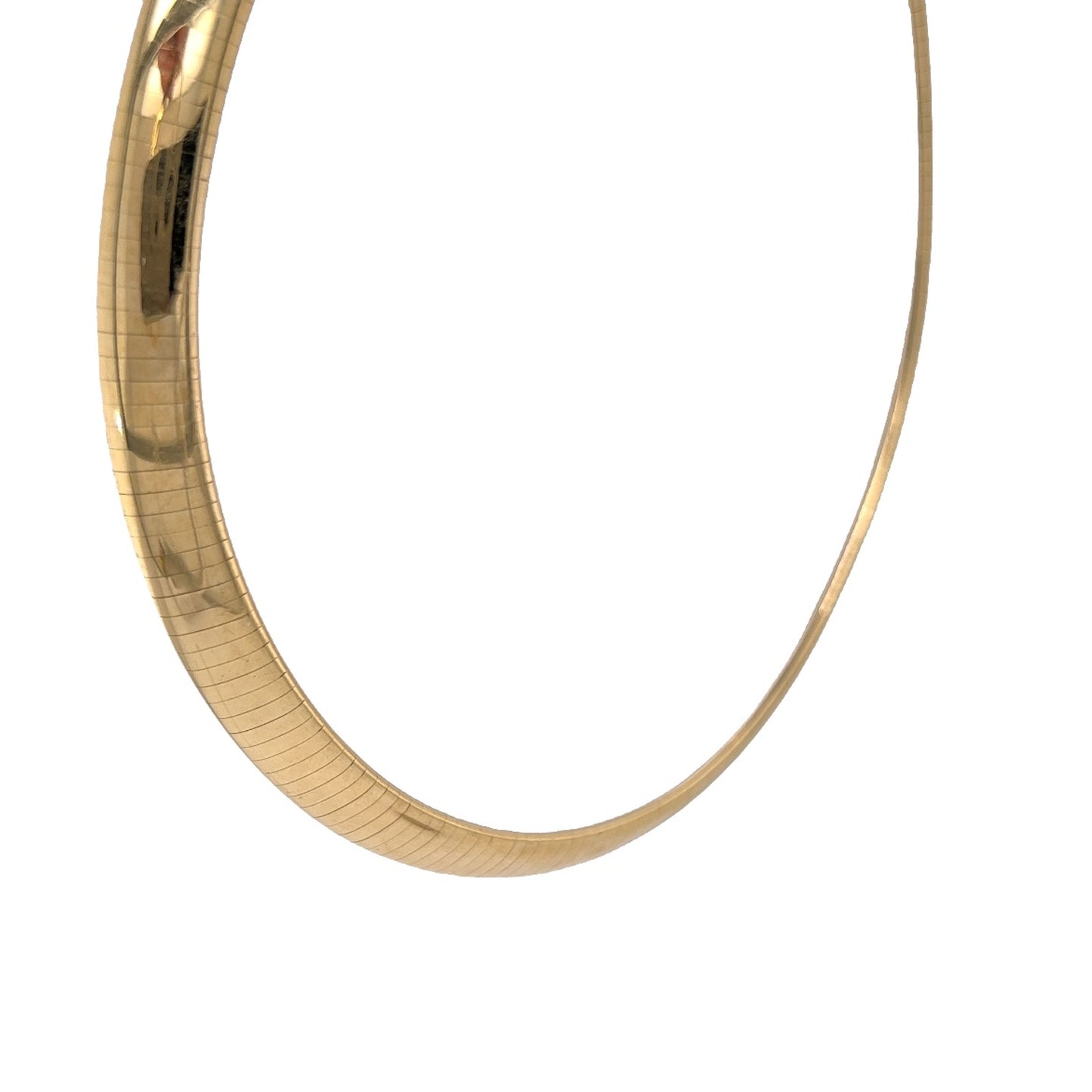 Thick Omega Necklace in 14k Yellow Gold