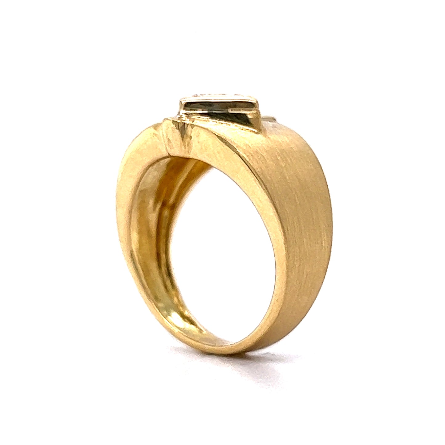 1.05 Diamond Bezel Right Hand Ring in 14k Yellow Gold