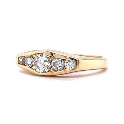 .52 Diamond Five Stone Right Hand Ring in 14k Yellow Gold