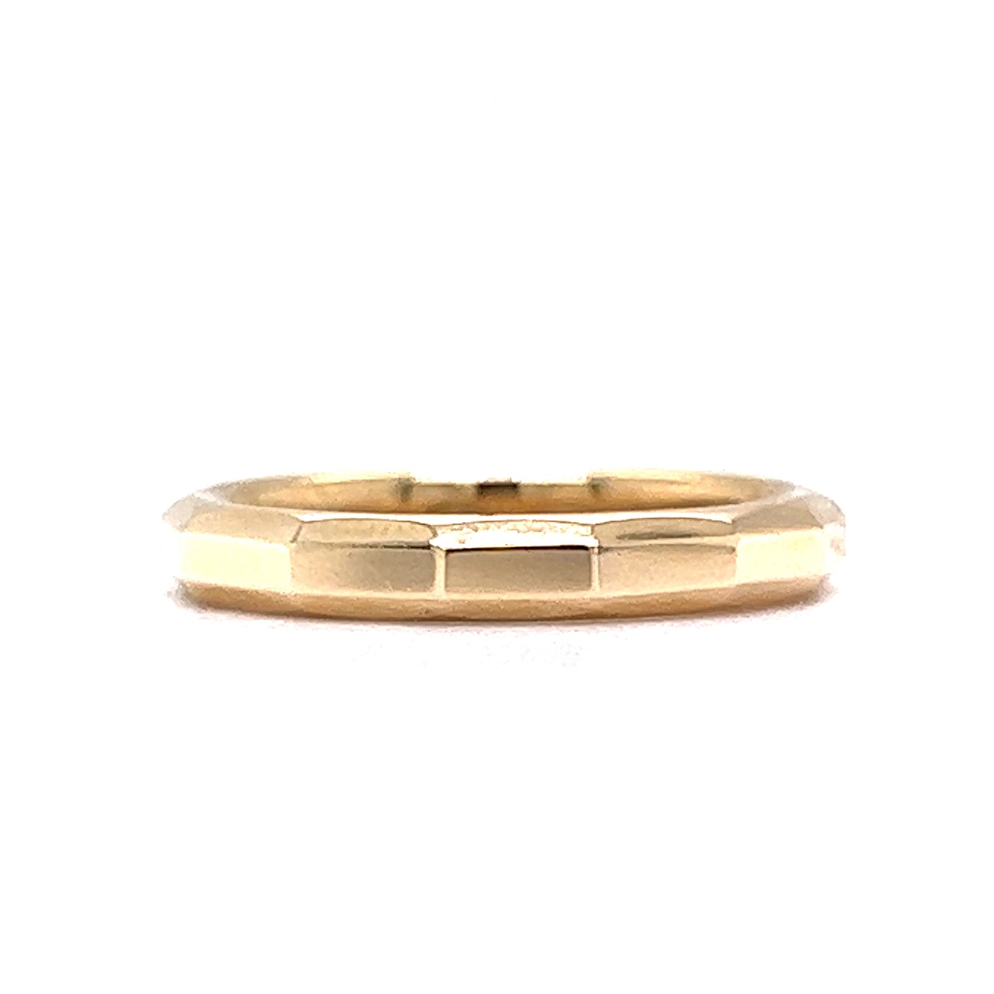 Classic Geometric Wedding Band in 14k Yellow Gold