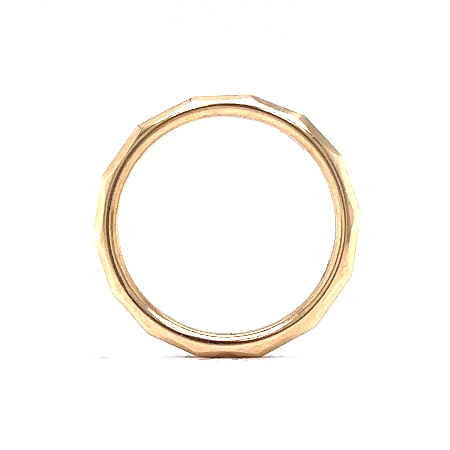 Classic Geometric Wedding Band in 14k Yellow Gold