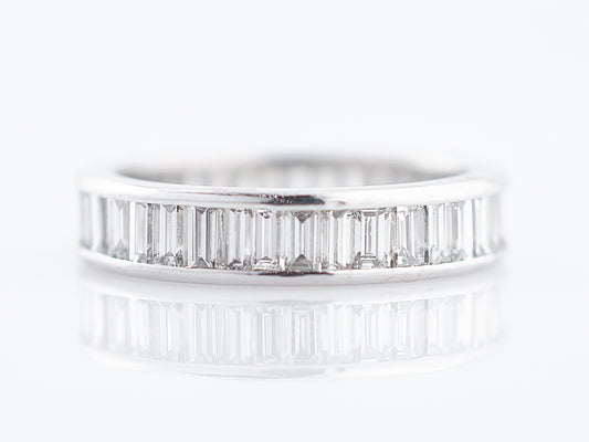 Eternity Band Modern 2.34 Baguette Cut Diamonds in 14k White Gold