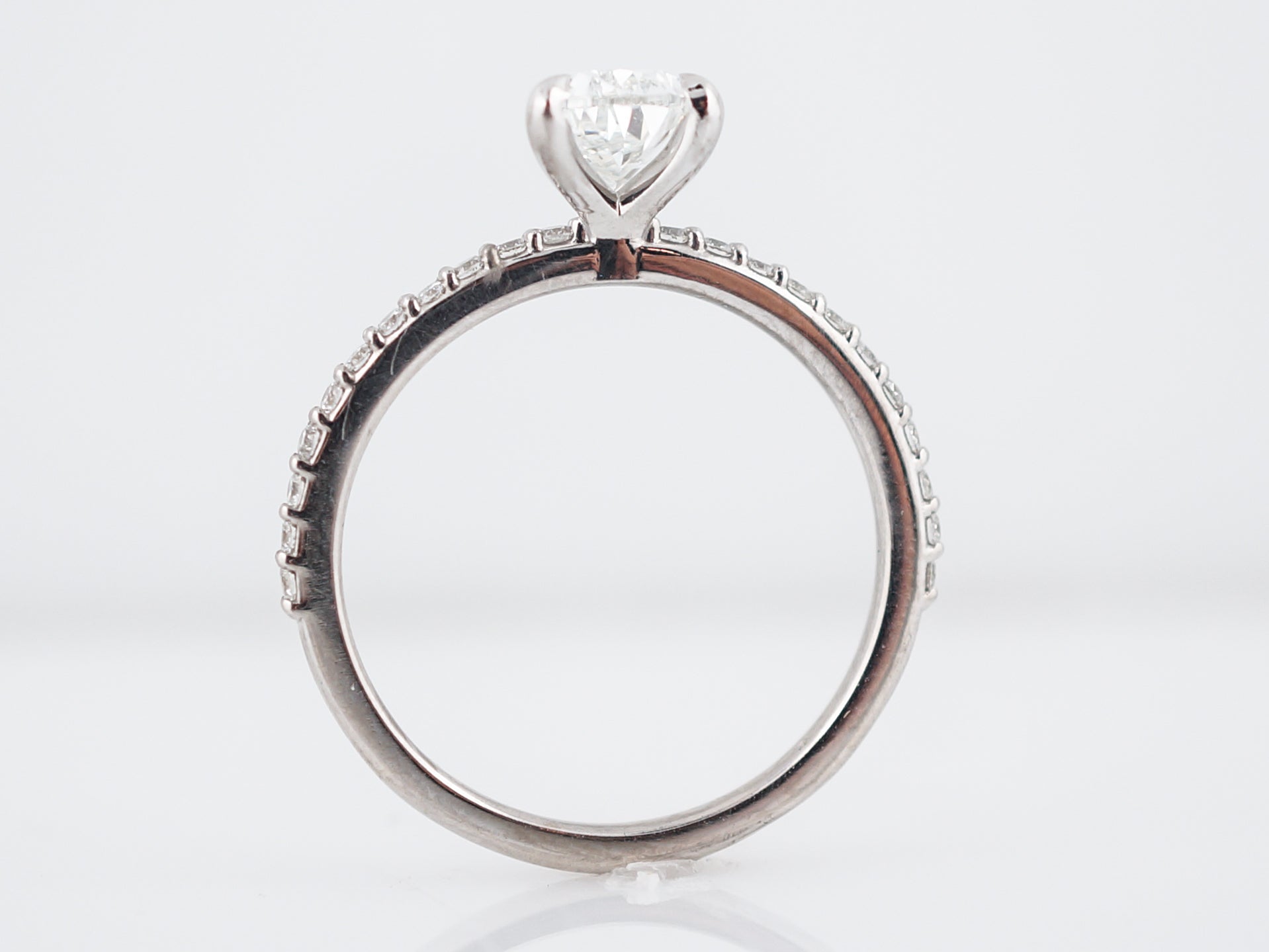 1 Carat Pear Diamond Solitaire Engagement Ring 14k