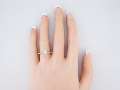 Engagement Ring Modern .56 Round Brilliant Diamond in 14k Yellow Gold