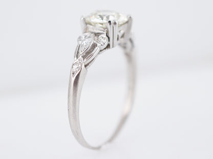 Antique Engagement Ring Art Deco 1.06 Old European Cut Diamonds in Platinum