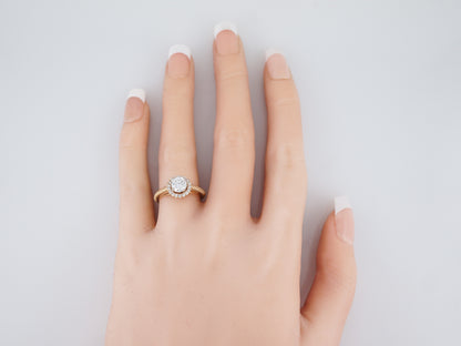 Engagement Ring Modern .70 Round Brilliant Cut Diamonds in 14K Yellow Gold