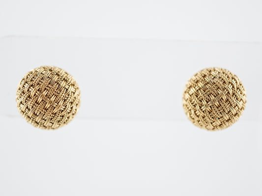 Vintage Earrings Mid-Century in 18k Yellow Gold