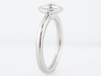 Engagement Ring Modern .32 Round Brilliant Cut Diamond in Platinum