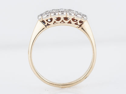 Antique Right Hand Ring Victorian .87 Old European Cut Diamonds in 14K Yellow Gold