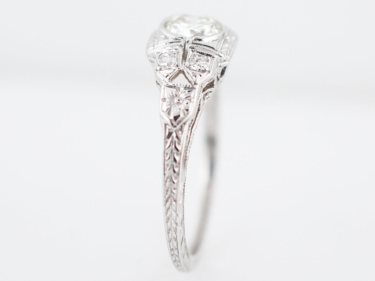 Low profile deals vintage engagement rings