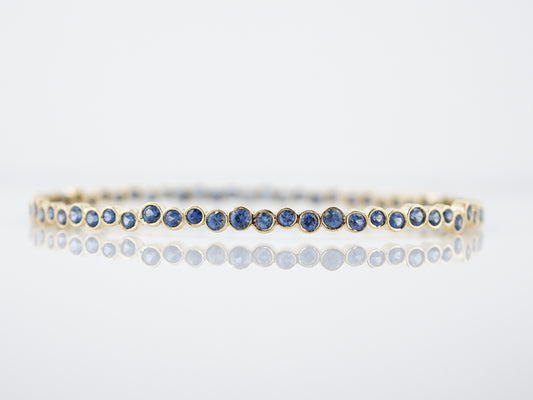 Bracelet Modern 7.17 Round Cut Sapphire in 18K Yellow Gold