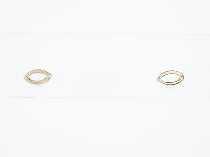 Geometric Stud Earrings Modern in 14K Yellow Gold