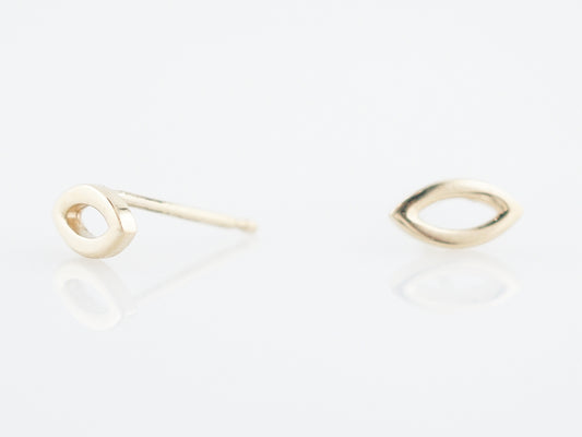 Geometric Stud Earrings Modern in 14K Yellow Gold