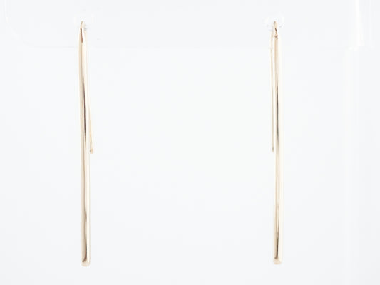 Straight Bar Earrings Modern in 14K Yellow Gold