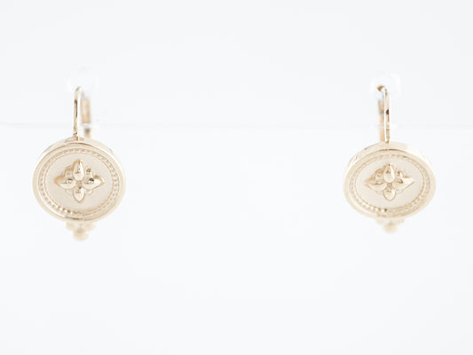 Dangle Earrings Modern in 14K Yellow Gold