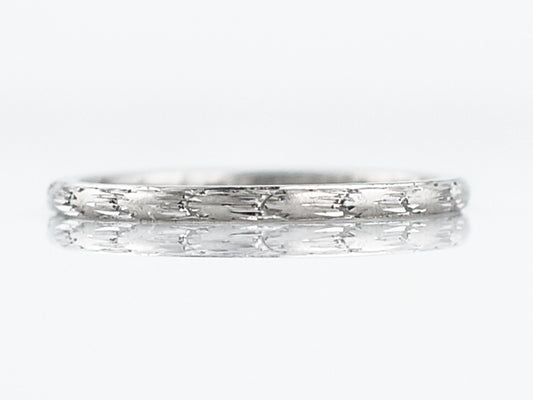 Antique Wedding Band Art Deco in Platinum