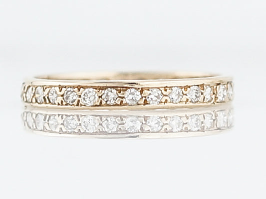 Eternity Wedding Band Modern .80 Round Brilliant Cut Diamonds in 14K Yellow Gold