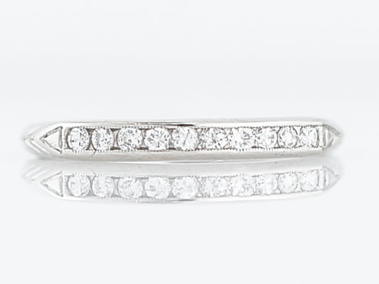 Wedding Band Modern .25 Round Brilliant Cut Diamonds in Platinum