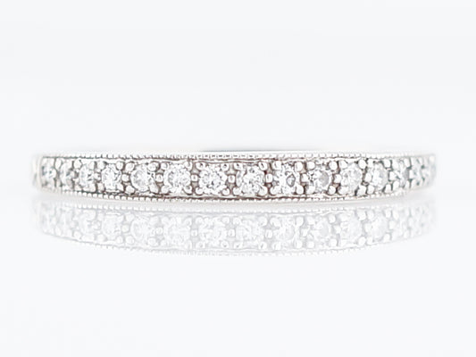 Wedding Band Modern .16 Single Cut Diamonds in 14k White Gold