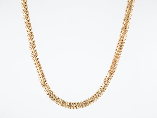 John Hardy Wheat Necklace Modern in 18k Yellow Gold