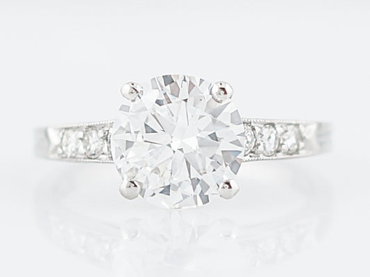 Timeless Art Deco Diamond Solitaire Engagement Ring