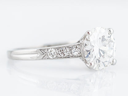 Timeless Art Deco Diamond Solitaire Engagement Ring