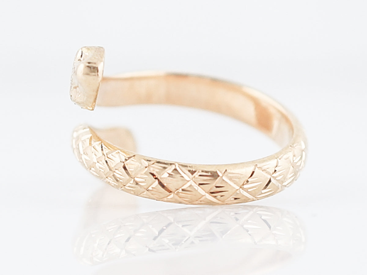 Snake Right Hand Ring Modern in 18k Yellow Gold