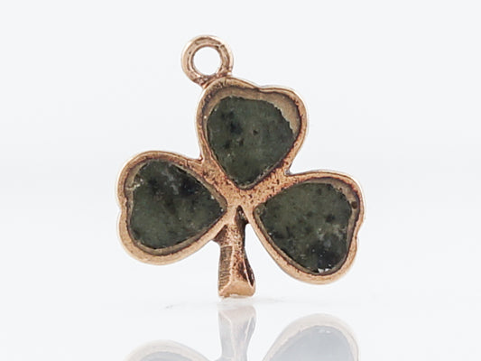 Antique Pendant Charm Clover Victorian 14k Yellow Gold