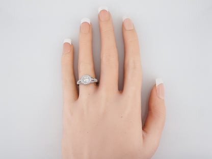 Engagement Ring Modern .64 Old European Cut Diamond in Platinum