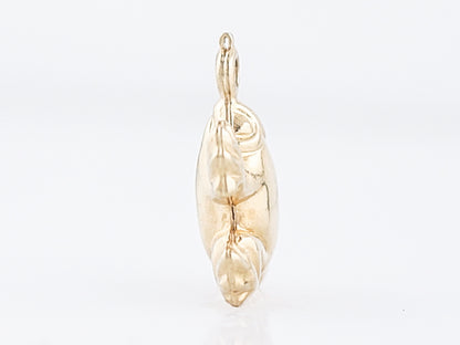 Pendant Charm Frog Modern in 14k Yellow Gold