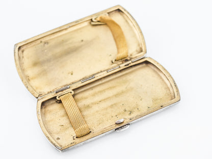white gold cigarette case Metal-Plated & Stash Box (Full Pack Antique Cigarette Case Art Deco