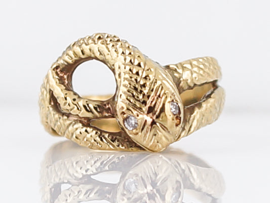 Right Hand Ring Modern .03 Single Cut Diamonds in 14k Yellow Gold