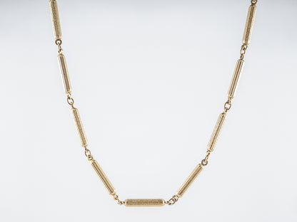 Vintage Chain Necklace Retro in 18k Yellow Gold