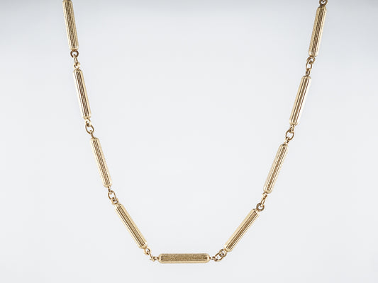 Vintage Chain Necklace Retro in 18k Yellow Gold
