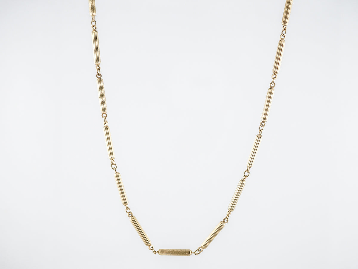 Vintage Chain Necklace Retro in 18k Yellow Gold