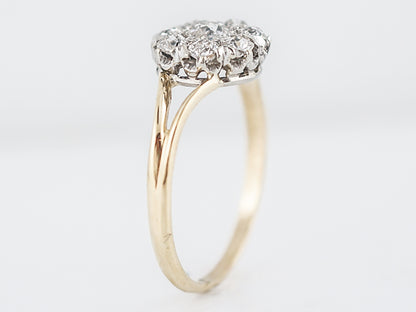 Antique Engagement Ring Victorian .56 Old European Cut Diamonds in 14k Yellow & White Gold