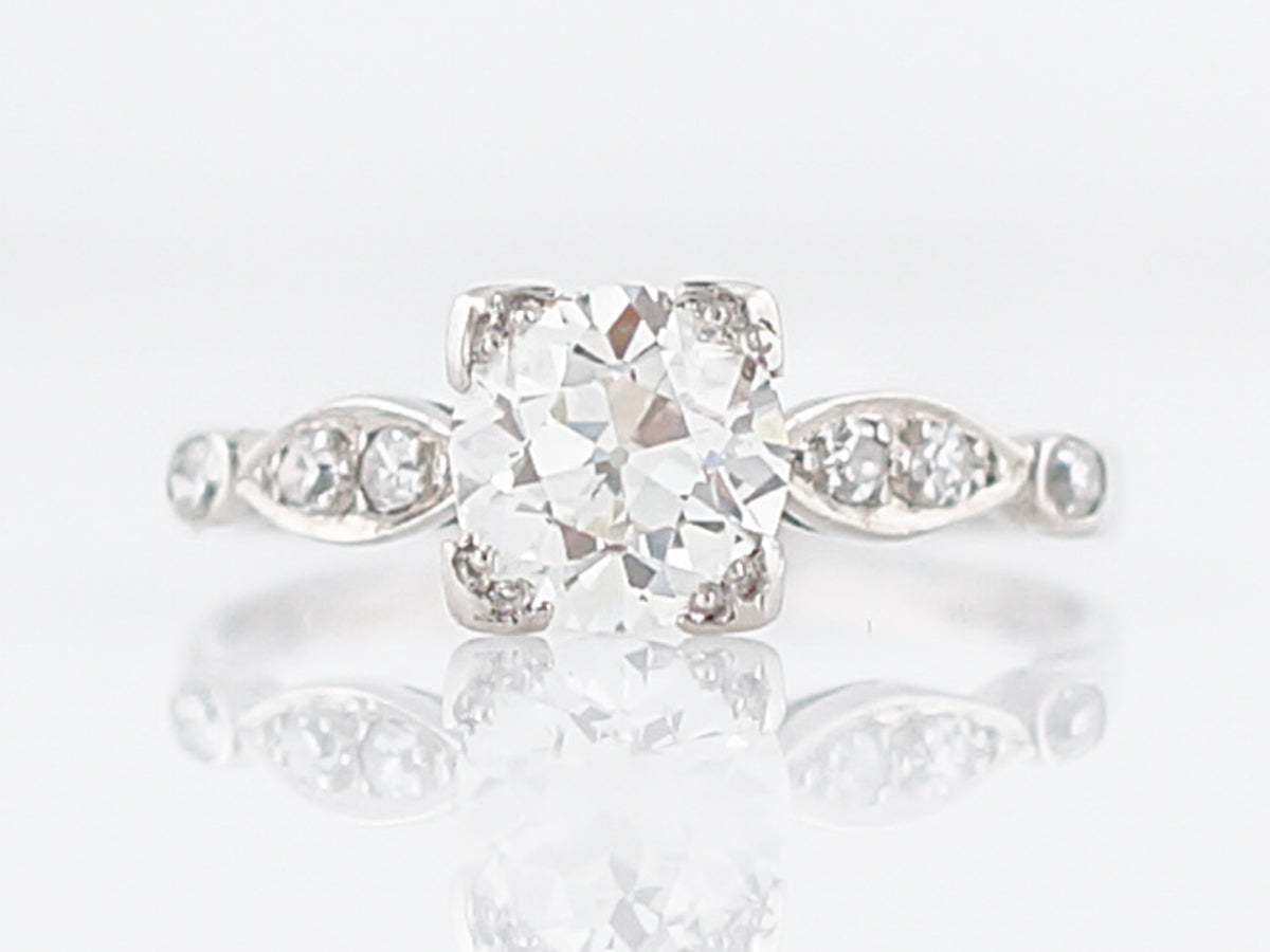 Classic 1930's European Diamond Engagement Ring