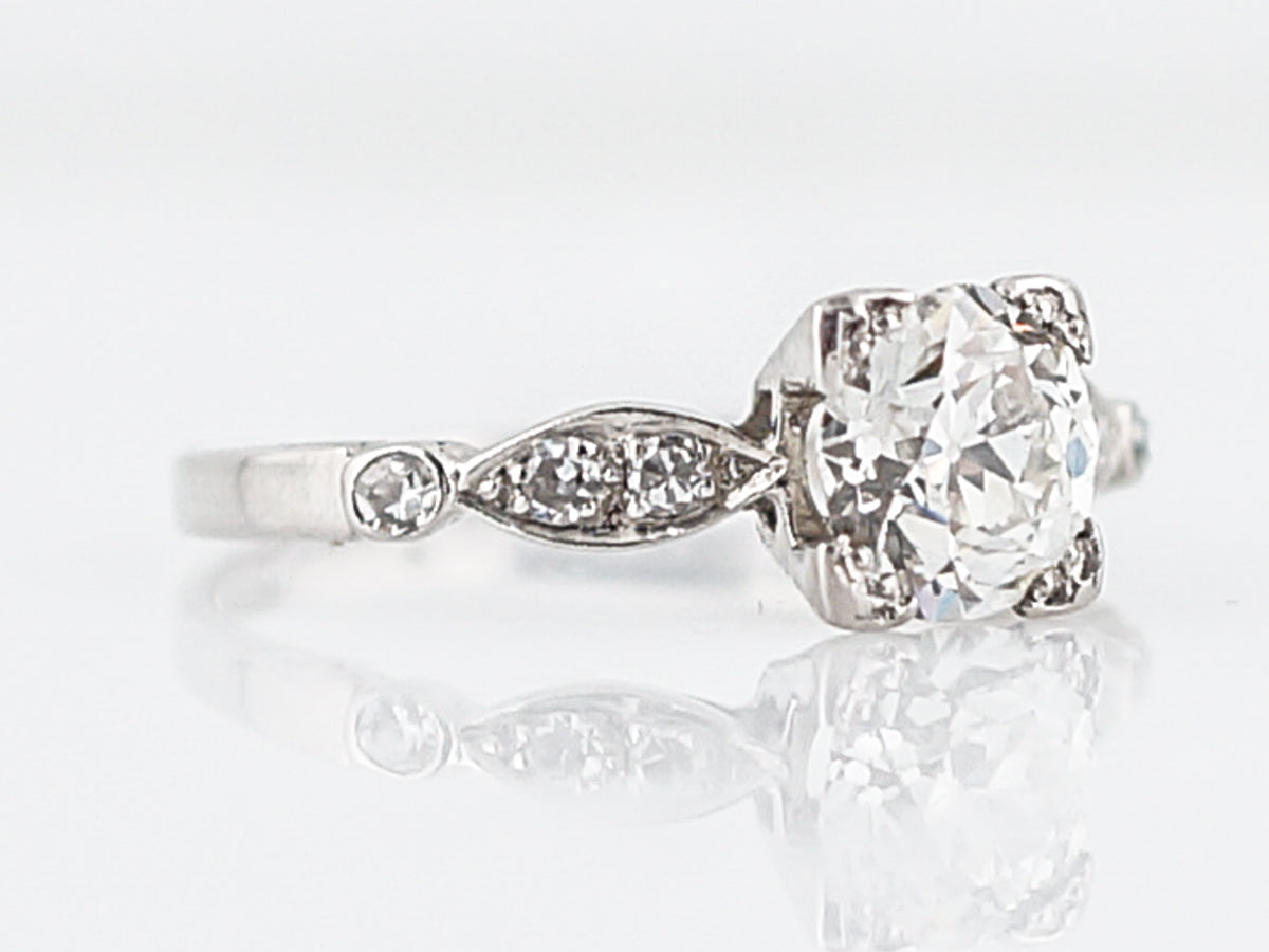 Classic 1930's European Diamond Engagement Ring